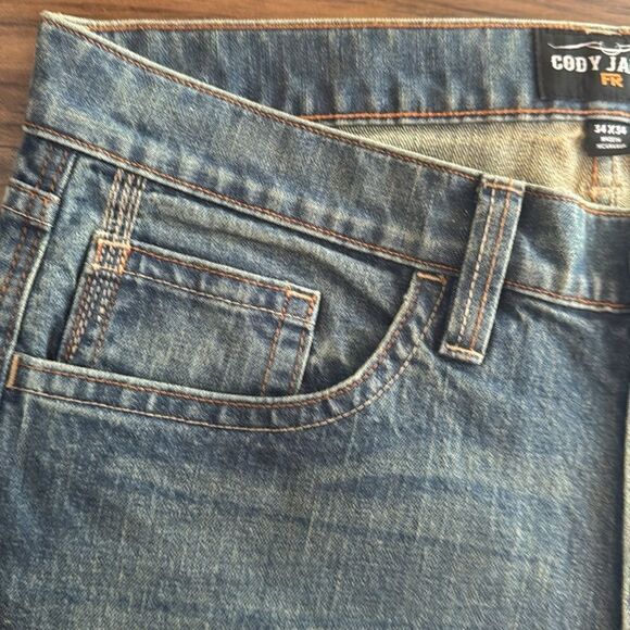 CODY JAMES MEN'S FR SLIM Boot WORK JEANS C2 - Picture 3 of 11